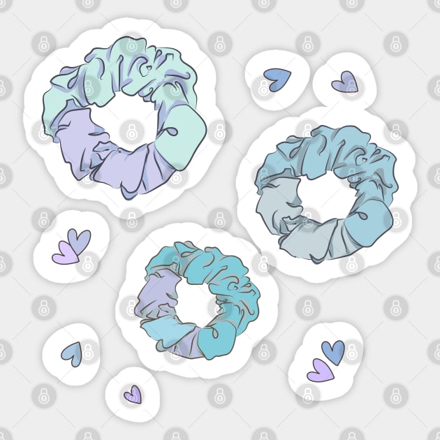 cute hair scrunchie Sticker by princessmi-com